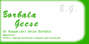 borbala gecse business card