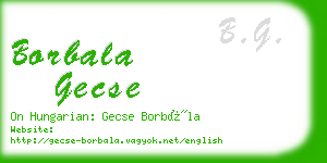 borbala gecse business card